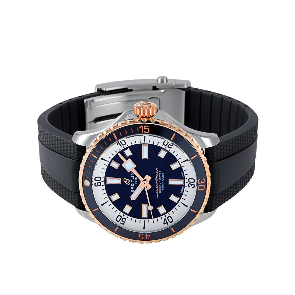  Shop Authentic Breitling Superocean Automatic 42 Black Dial Black Rubber Strap Watch for Men - U17375211B1S1 - Luxxuri