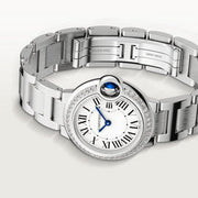  Shop Authentic Cartier Ballon Bleu De Cartier Diamonds White Dial Silver Steel Strap Watch for Women - W4BB0015 - Luxxuri