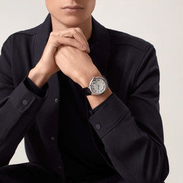  Shop Authentic Cartier Ballon Bleu de Cartier Silver Dial Black Leather Strap Watch for Men - WSBB0026 - Luxxuri