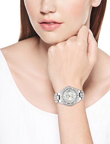 Shop Authentic Guess Water Pro Diamonds Silver Dial Silver Steel Strap Watch For Women - G75511M - Luxxuri