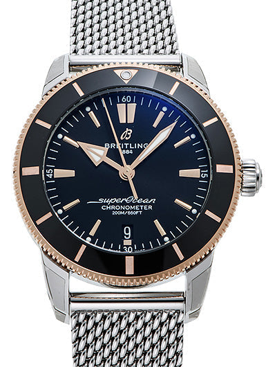  Shop Authentic Breitling Superocean Heritage B20 Automatic 44 Black Dial Silver Mesh Bracelet Watch for Men - UB2030121B1A1 - Luxxuri