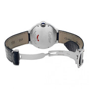  Shop Authentic Cartier Ballon Bleu de Cartier Silver Dial Black Leather Strap Watch for Men - WSBB0026 - Luxxuri