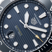 Shop Authentic Tag Heuer Aquaracer Professional 300 Automatic Blue Dial Blue Rubber Strap Watch for Men - WBP201B.FT6198 - Luxxuri