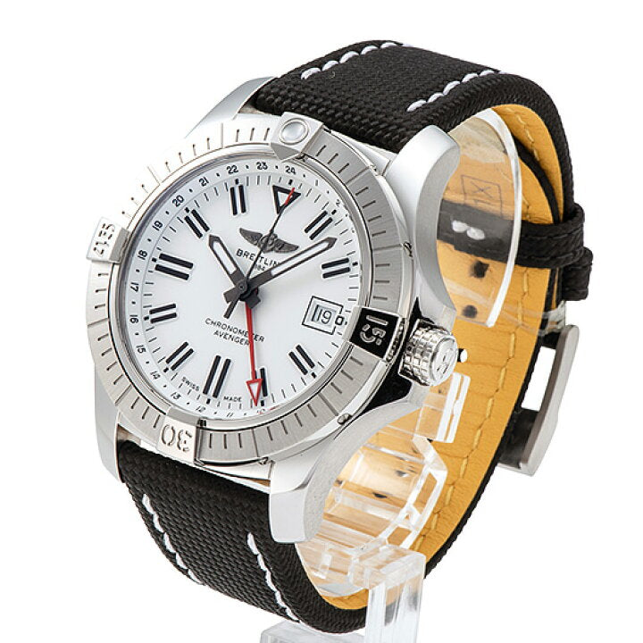  Shop Authentic Breitling Avenger Automatic GMT 43 White Dial Black Nylon Strap Watch for Men - A32397101A1X1 - Luxxuri