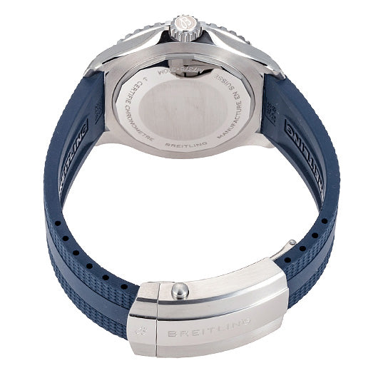  Shop Authentic Breitling Superocean Automatic 44 Blue Dial Blue Rubber Strap Watch for Men - A17376211C1S1 - Luxxuri