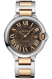  Shop Authentic Cartier Ballon Bleu de Cartier Brown Dial Two Tone Steel Strap Watch for Men - W6920032 - Luxxuri