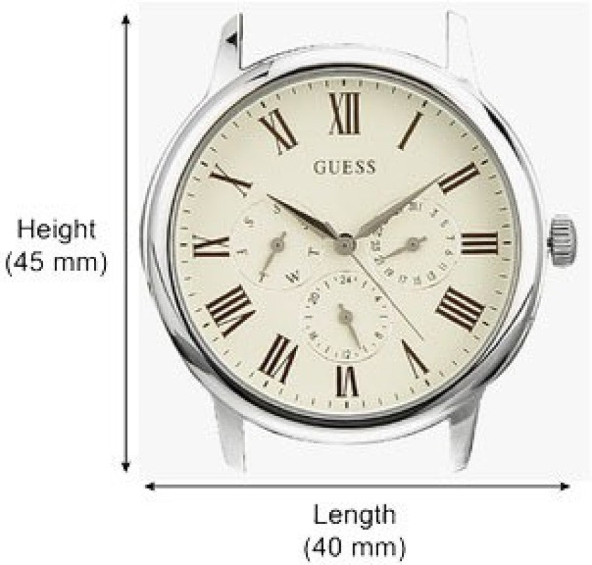  Shop Authentic Guess Wafer Quartz White Dial Brown Leather Strap Watch For Men - W70016G2 - Luxxuri