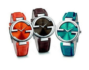  Shop Authentic Gucci Interlocking G Quartz Orange Dial Orange Leather Strap Watch For Women - YA133316 - Luxxuri