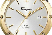  Shop Authentic Salvatore Ferragamo F-80 Classic White Dial Brown Leather Strap Watch for Men - SFDT00819 - Luxxuri