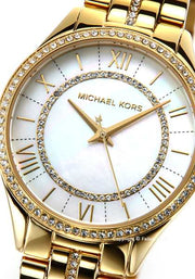  Shop Authentic Michael Kors Lauryn Mother of Pearl White Dial Gold Steel Strap Watch for Women - MK3899 - Luxxuri
