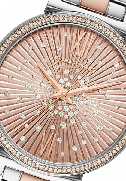 Shop Authentic Michael Kors Sofie Quartz Rose Gold Dial Two Tone Steel Strap Watch For Women - MK3972 - Luxxuri