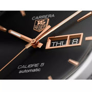  Shop Authentic Tag Heuer Carrera Calibre 5 Automatic Black Dial Silver Steel Strap Watch for Men - WAR201C.BA0723 - Luxxuri