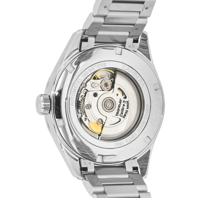  Shop Authentic Tag Heuer Carrera Calibre 5 White Dial Silver Steel Strap Watch for Men - WAR201D.BA0723 - Luxxuri