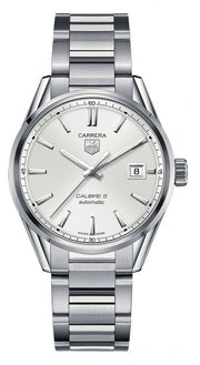  Shop Authentic Tag Heuer Carrera Automatic Caliber 5 White Dial Silver Steel Strap Watch for Men - WAR211B.BA0782 - Luxxuri