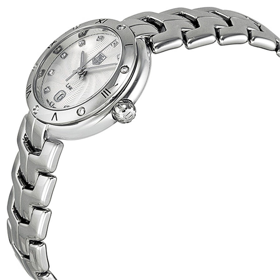  Shop Authentic Tag Heuer Link Diamonds Silver Dial Silver Steel Strap Watch for Women - WAT1413.BA0954 - Luxxuri