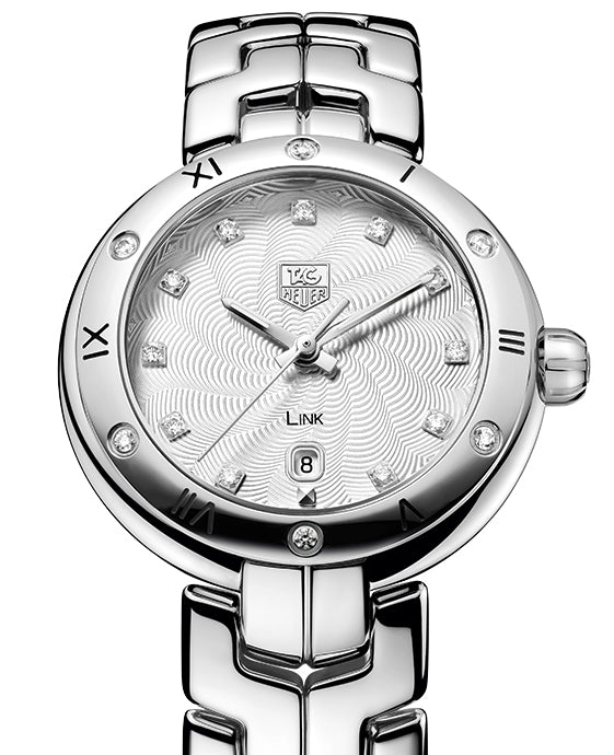  Shop Authentic Tag Heuer Link Diamonds Silver Dial Silver Steel Strap Watch for Women - WAT1413.BA0954 - Luxxuri