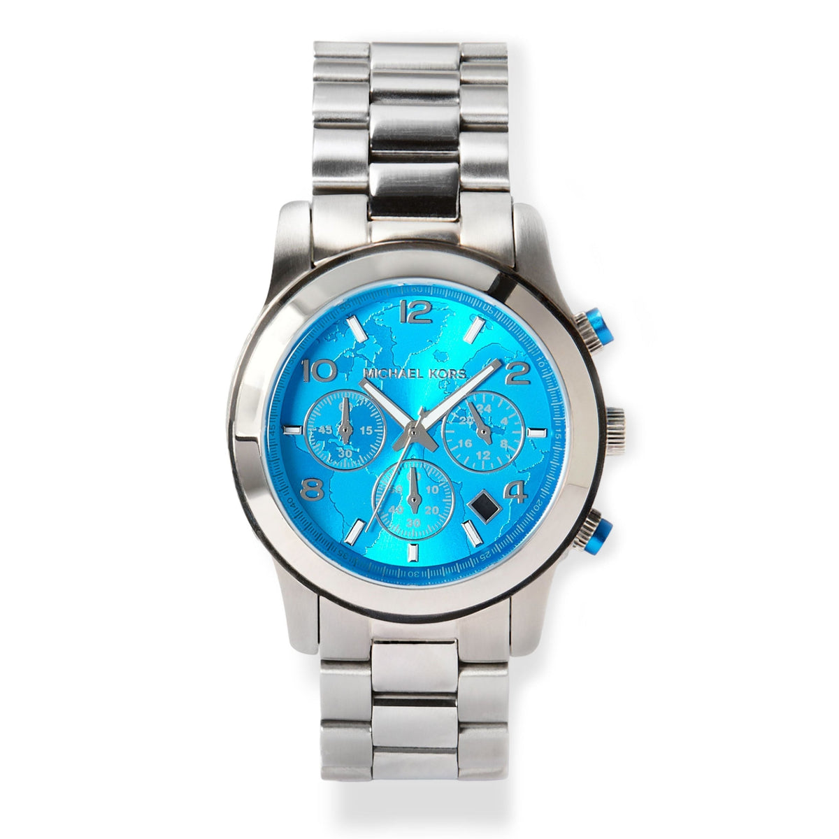  Shop Authentic Michael Kors Runway Stop Hunger Blue Dial Silver Steel Strap Watch for Women - MK7427 - Luxxuri