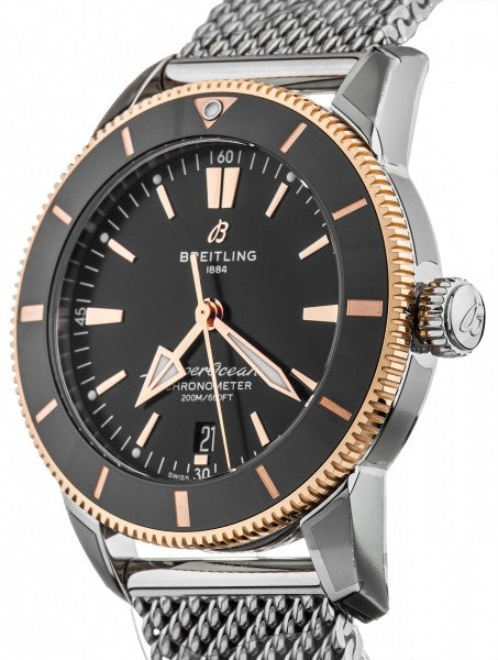  Shop Authentic Breitling Superocean Heritage B20 Automatic 44 Black Dial Silver Mesh Bracelet Watch for Men - UB2030121B1A1 - Luxxuri