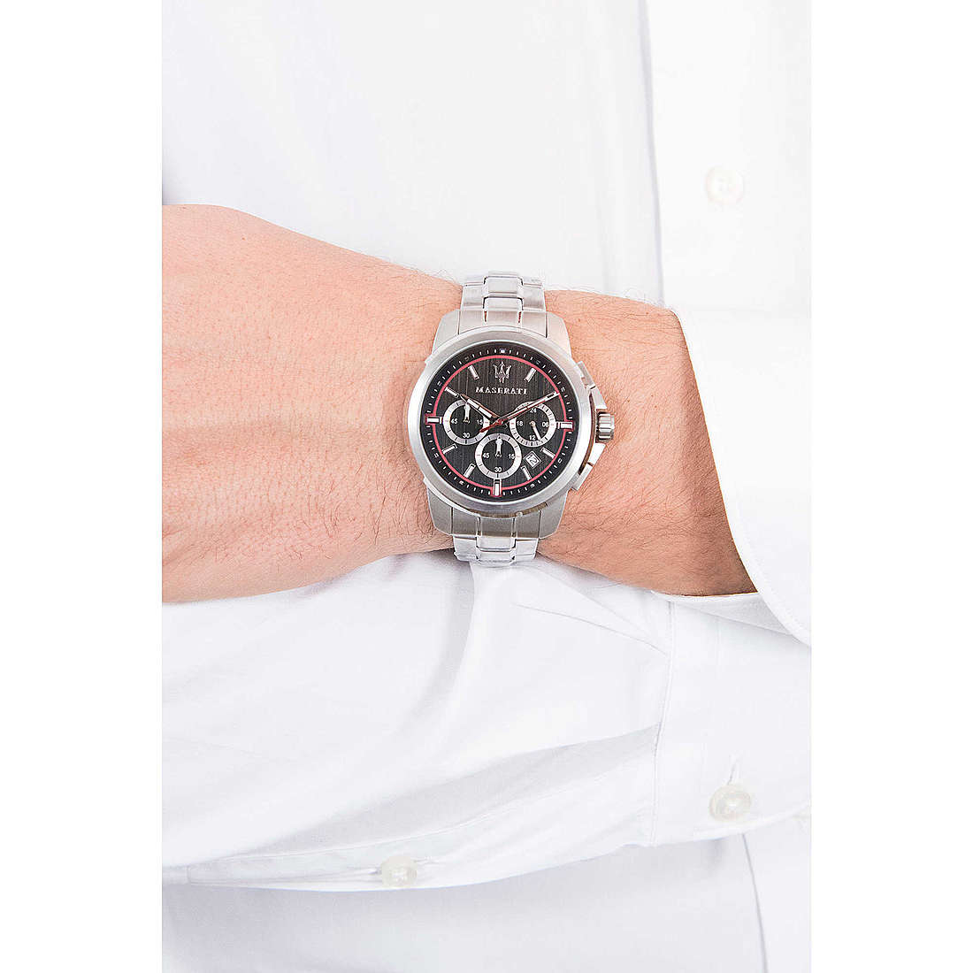  Shop Authentic Maserati Successo Chronograph Black Dial Silver Steel Strap Watch For Men - R8873621009 - Luxxuri