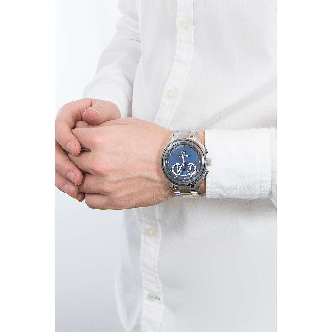  Shop Authentic Maserati Traguardo Chronograph 45mm Blue Dial Stainless Steel Watch For Men - R8873612014 - Luxxuri