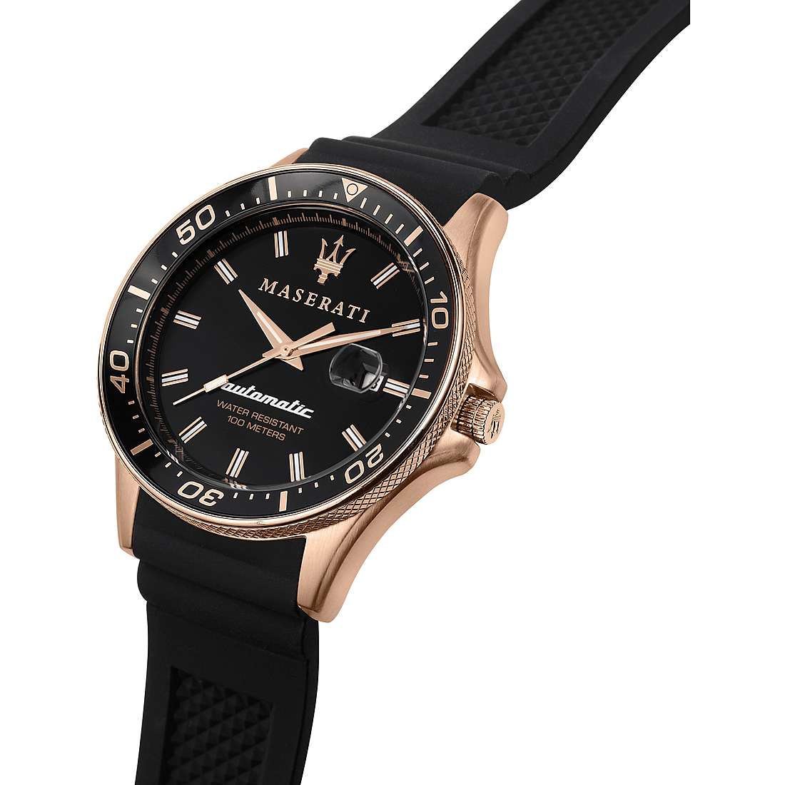 Shop Authentic Maserati SFIDA Automatic Black Dial Black Rubber Strap Watch For Men - R8821140001 - Luxxuri