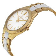  Shop Authentic Michael Kors Slim Runway Quartz White Dial Two Tone Steel Strap Watch For Women - MK4295 - Luxxuri