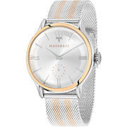  Shop Authentic Maserati Epoca Silver Dial Two Tone Mesh Bracelet Watch For Men - R8853118005 - Luxxuri