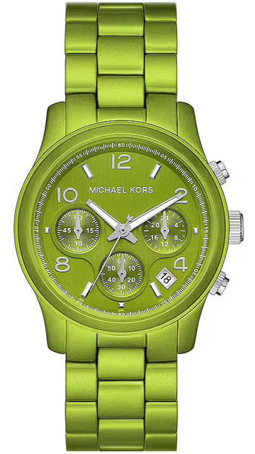  Shop Authentic Michael Kors Runway Limited Edition Green Dial Green Steel Strap Watch for Women - MK7480LE - Luxxuri