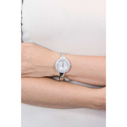  Shop Authentic Swarovski Crystal Rose Silver Dial Silver Steel Strap Watch for Women - 5483853 - Luxxuri