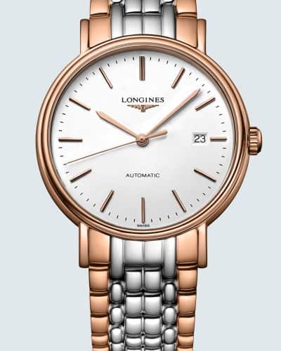  Shop Authentic Longines Presence 38.5mm Automatic White Dial Two Tone Steel Strap Watch for Men - L4.921.1.12.7 - Luxxuri