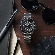  Shop Authentic Seiko Prosprex Dark Depths GMT Automatic Black Dial Silver Steel Strap Watch For Men - SPB383J1 - Luxxuri