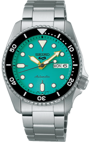  Shop Authentic Seiko 5 Sports SKX Midi Automatic Teal Dial Silver Steel Strap Watch For Men - SRPK33K1 - Luxxuri