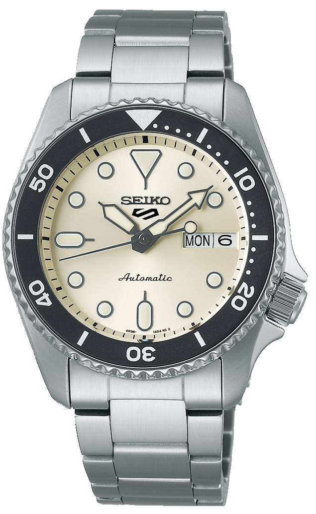  Shop Authentic Seiko 5 Sports SKX Automatic Cream Dial Silver Steel Strap Watch For Men - SRPK31K1 - Luxxuri