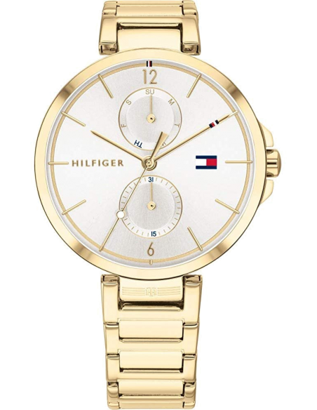  Shop Authentic Tommy Hilfiger Angela White Dial Gold Steel Strap Watch for Women - 1782128 - Luxxuri