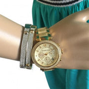  Shop Authentic Michael Kors Parker Gold Dial Gold Steel Strap Watch for Women - MK5632 - Luxxuri
