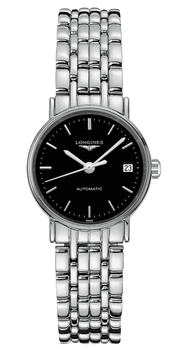  Shop Authentic Longines Presence 25.5mm Automatic Black Dial Silver Steel Strap Watch for Women - L4.321.4.52.6 - Luxxuri