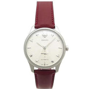  Shop Authentic Gucci G Timeless Automatic Silver Dial Red Leather Strap Watch For Men - YA126346 - Luxxuri