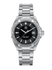  Shop Authentic Tag Heuer Aquaracer Quartz Black Dial Silver Steel Strap Watch for Men - WAY1110.BA0928 - Luxxuri