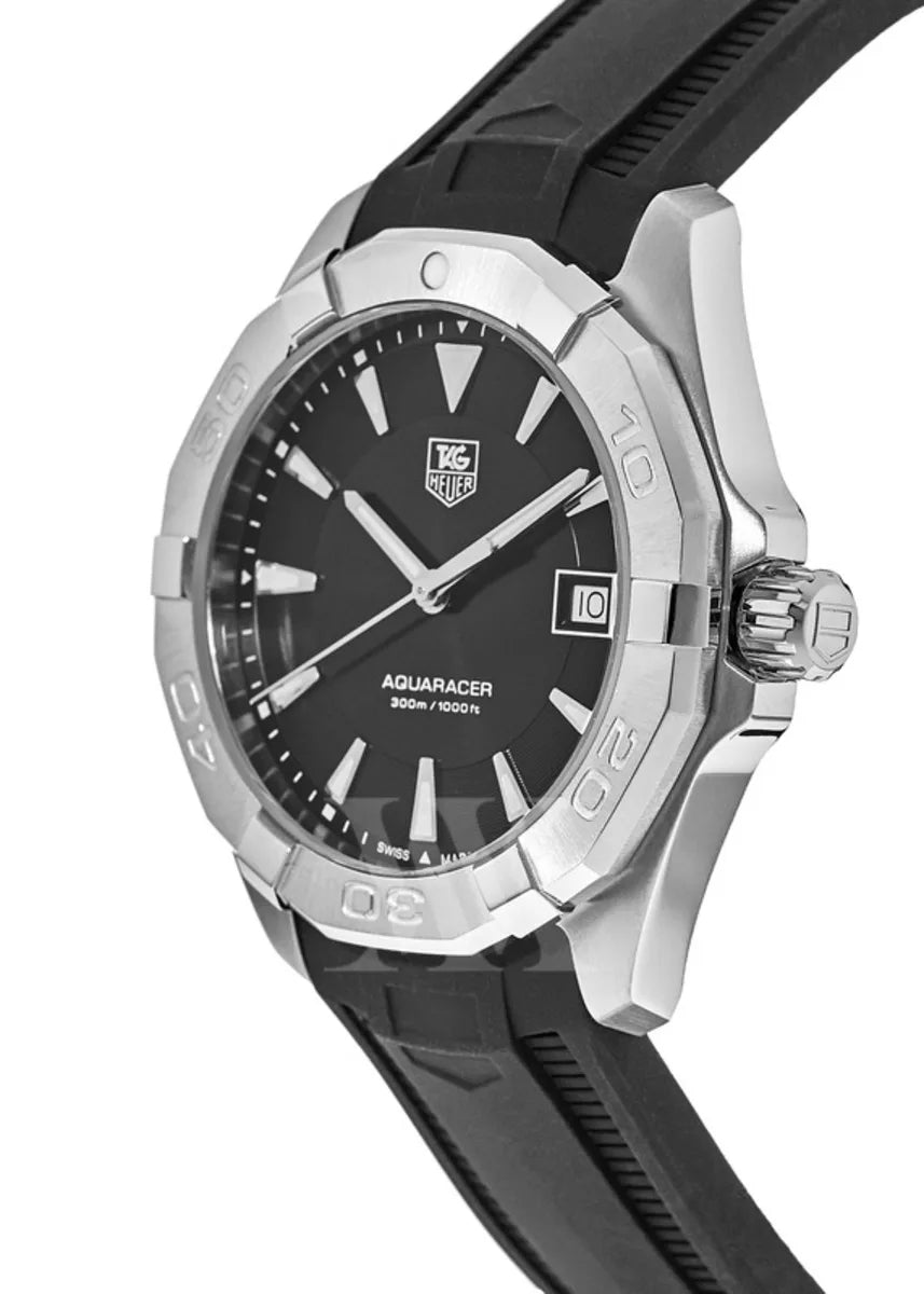  Shop Authentic Tag Heuer Aquaracer Quartz Black Dial Black Rubber Strap Watch for Men - WAY1110.FT8021 - Luxxuri