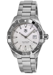  Shop Authentic Tag Heuer Aquaracer Quartz White Dial Silver Steel Strap Watch for Men - WAY1111.BA0928 - Luxxuri
