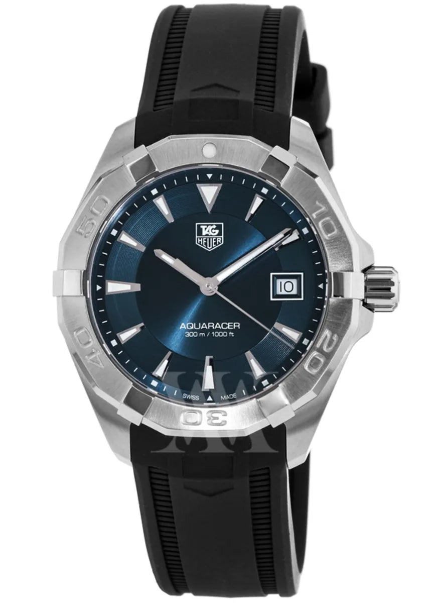  Shop Authentic Tag Heuer Aquaracer Quartz Blue Dial Black Rubber Strap Watch for Men - WAY1112.FT8021 - Luxxuri