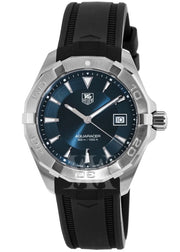  Shop Authentic Tag Heuer Aquaracer Quartz Blue Dial Black Rubber Strap Watch for Men - WAY1112.FT8021 - Luxxuri