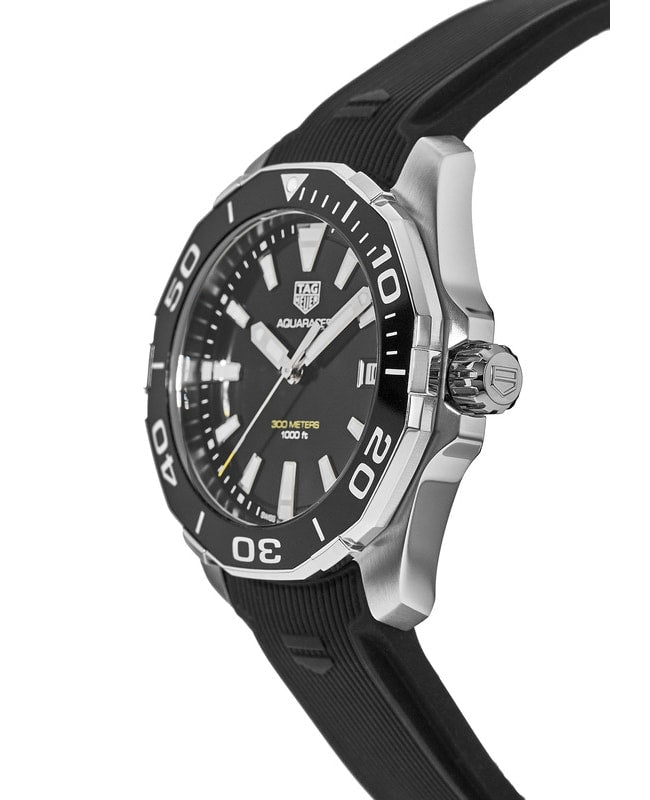  Shop Authentic Tag Heuer Aquaracer Black Dial Black Rubber Strap Watch for Men - WAY111A.FT6151 - Luxxuri