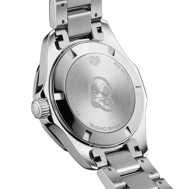  Shop Authentic Tag Heuer Aquaracer Quartz Diamonds Black Dial Silver Steel Strap Watch for Women - WAY131P.BA0748 - Luxxuri