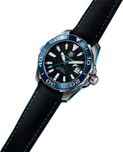  Shop Authentic Tag Heuer Aquaracer Calibre 5 Automatic Black Dial Black Nylon Strap Watch for Men - WAY201C.FC6395 - Luxxuri