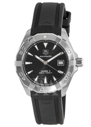  Shop Authentic Tag Heuer Aquaracer Automatic Caliber 5 Black Dial Black Rubber Strap Watch for Men - WAY2110.FT8021 - Luxxuri