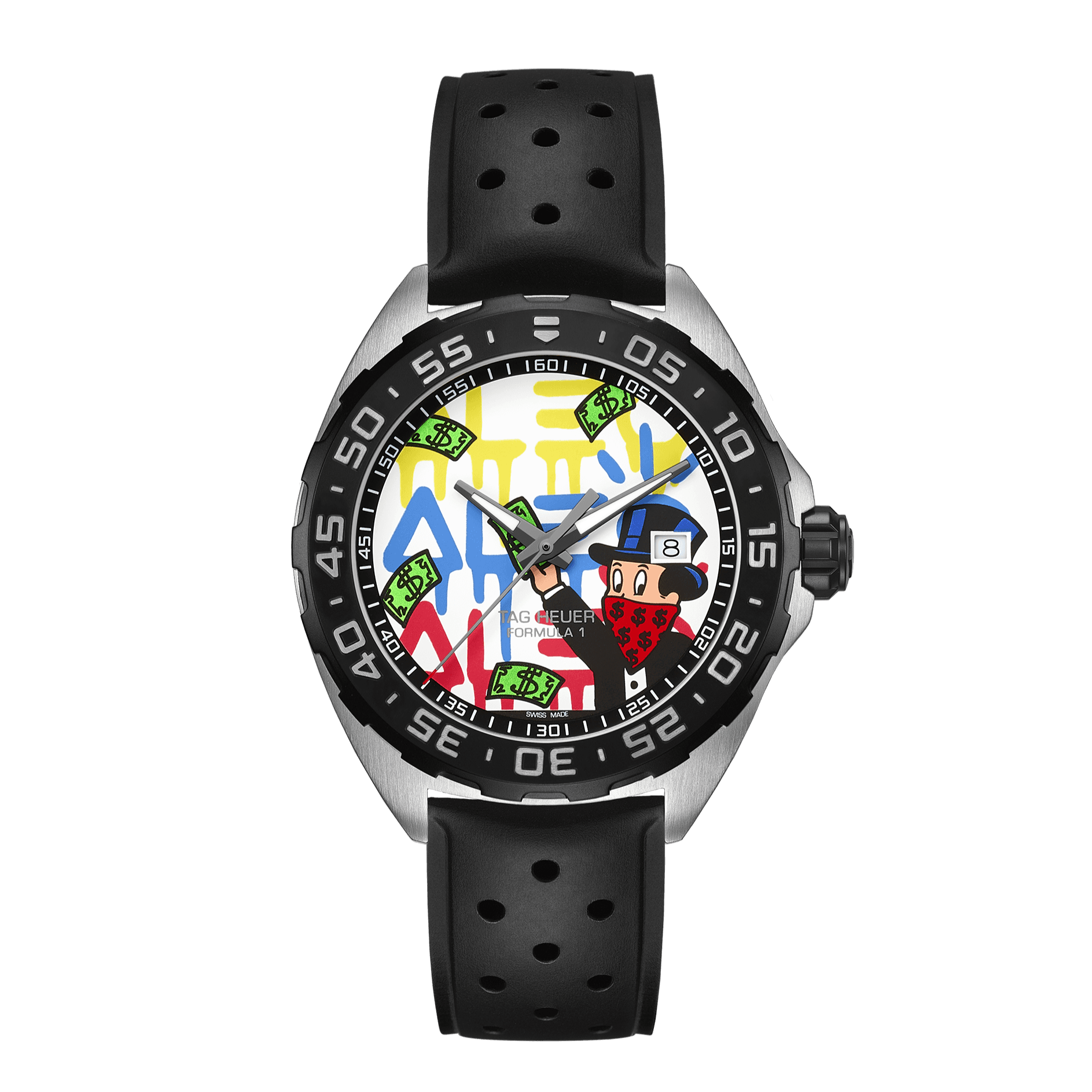  Shop Authentic Tag Heuer Formula 1 Alec Monopoly Special Edition Black Rubber Strap Watch for Men - WAZ1119.FT8023 - Luxxuri