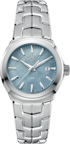  Shop Authentic Tag Heuer Link Quartz Mother of Pearl Dial Silver Steel Strap Watch for Women - WBC1311.BA0600 - Luxxuri