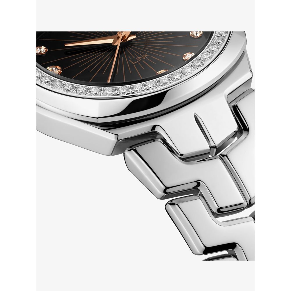  Shop Authentic Tag Heuer Link Quartz Diamonds Black Dial Silver Steel Strap Watch for Men - WBC131G.BA0649 - Luxxuri