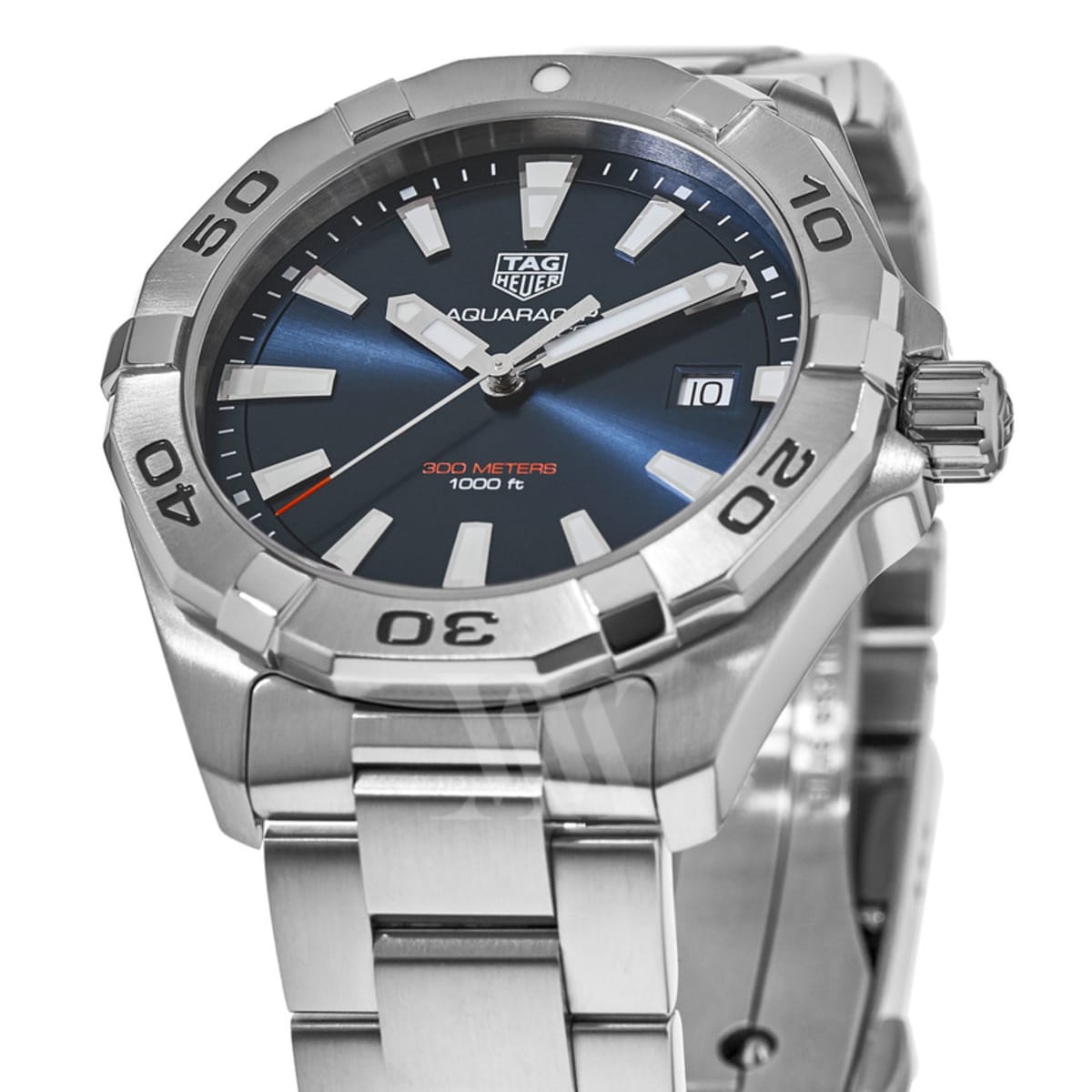  Shop Authentic Tag Heuer Aquaracer Blue Dial Silver Steel Strap Watch for Men - WBD1112.BA0928 - Luxxuri